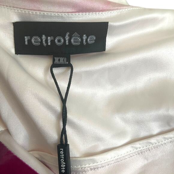 Refrofete Revolve Arielle Dress Marble Silk Mini Pink 14-16 - Picture 6 of 7